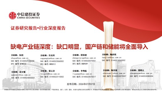中信建投:缺电产业链投资机遇